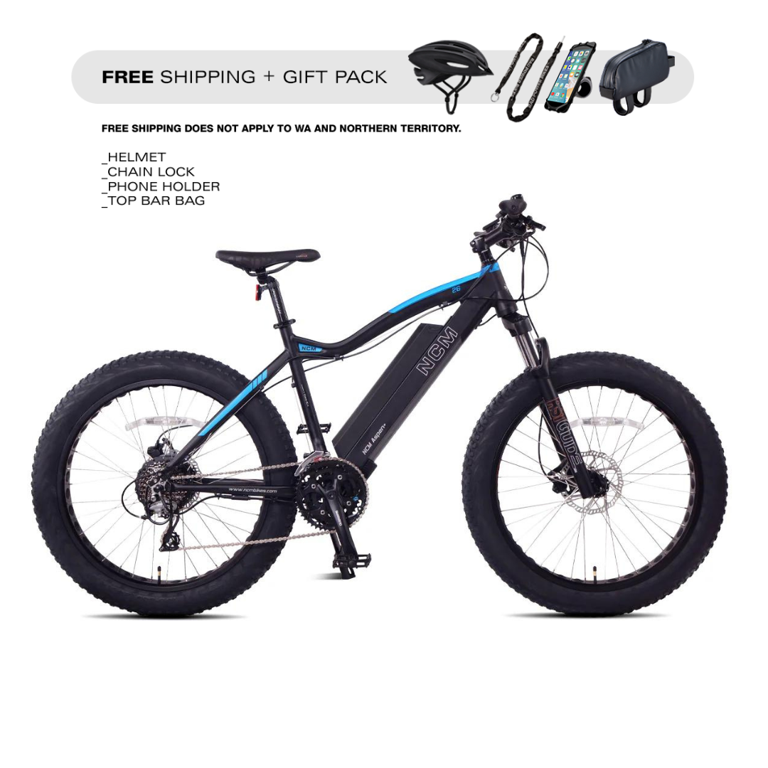 NCM Aspen Plus Fat Electric Bike, E-Bike, 48V 16Ah 250W, E-MTB 768Wh Battery
