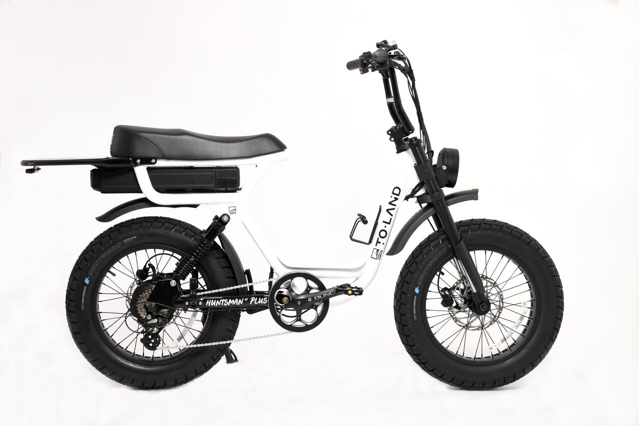 White Electric Fat Tyre Bike