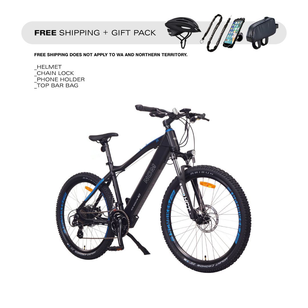 Bicicleta de montaña eléctrica NCM Moscow M3, 250 W, batería de 576 Wh