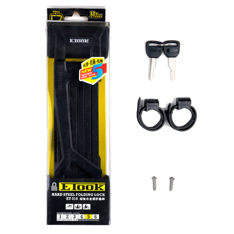 Candado para bicicleta plegable con llave portátil y resistente