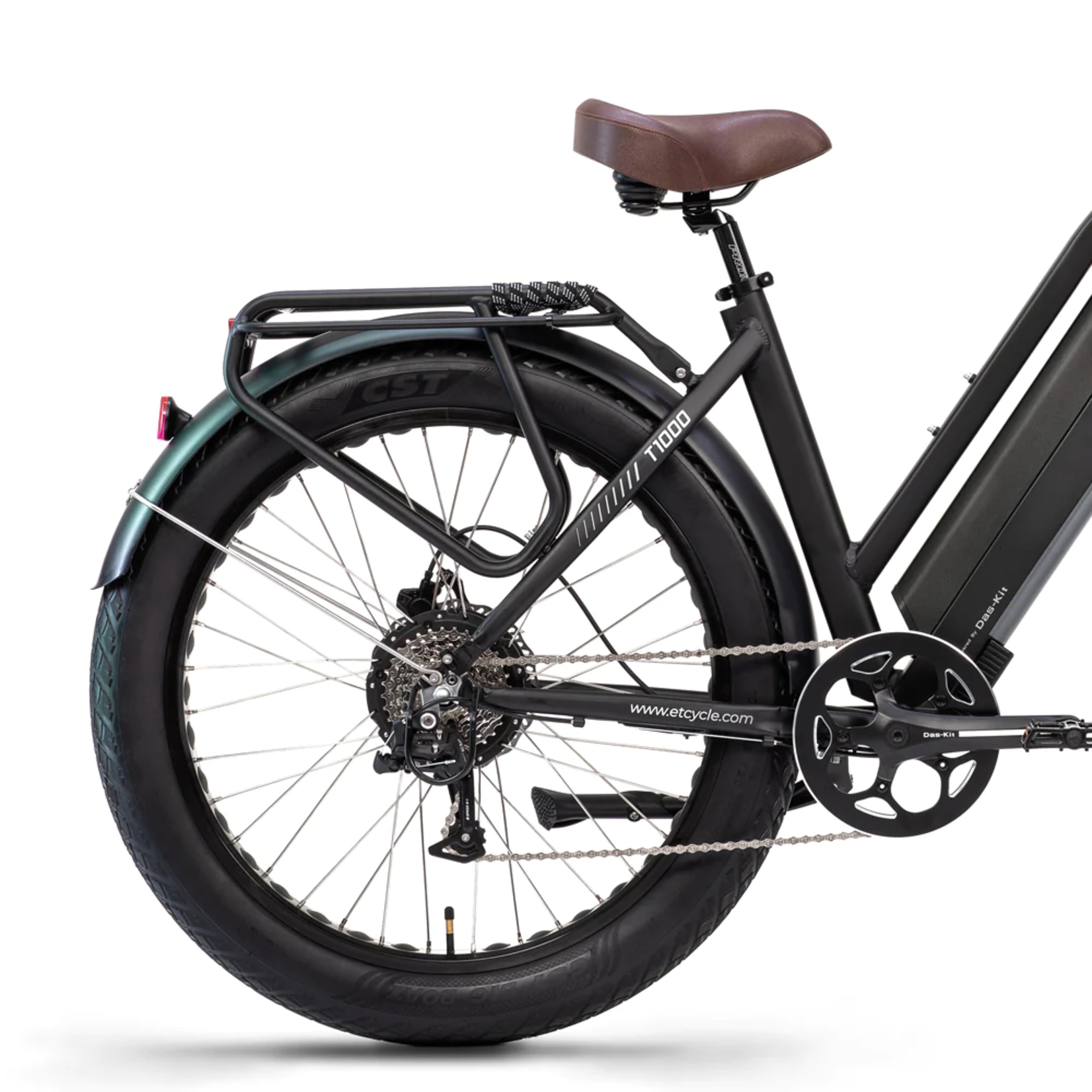 ET.Cycle T1000 Fat Trekking Step-thru E-Bike, Hydraulic Brakes, 48V 21Ah, 1008Wh- Matt Black