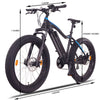 NCM Aspen Fat Electric Bike, E-Bike, 48V 13Ah 250W, E-MTB 624Wh Battery [Black 26']