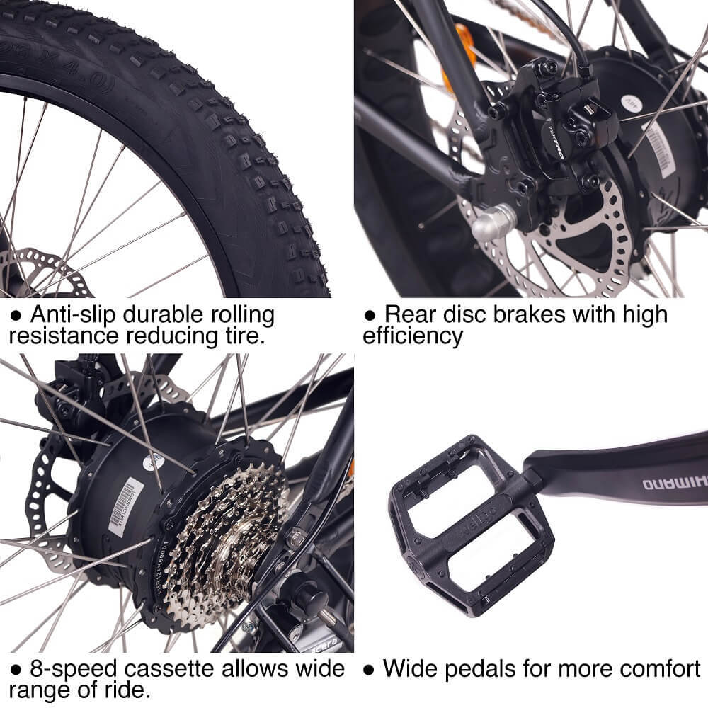 NCM Aspen Plus Fat Electric Bike, E-Bike, 48V 16Ah 250W, E-MTB 768Wh Battery