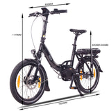 NCM Paris Max N8R Folding E-Bike, 36V 14Ah 540Wh Battery [Black 20]