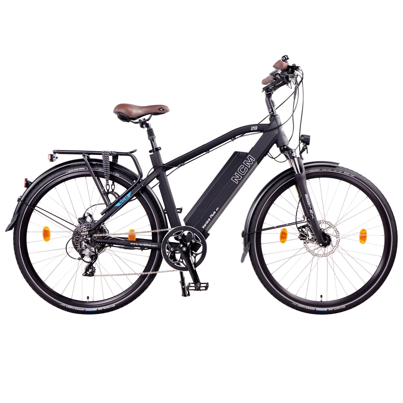 NCM Venice Plus Trekking E-Bike, City-Bike, 250W, 16Ah 768Wh Battery, [Black 28]