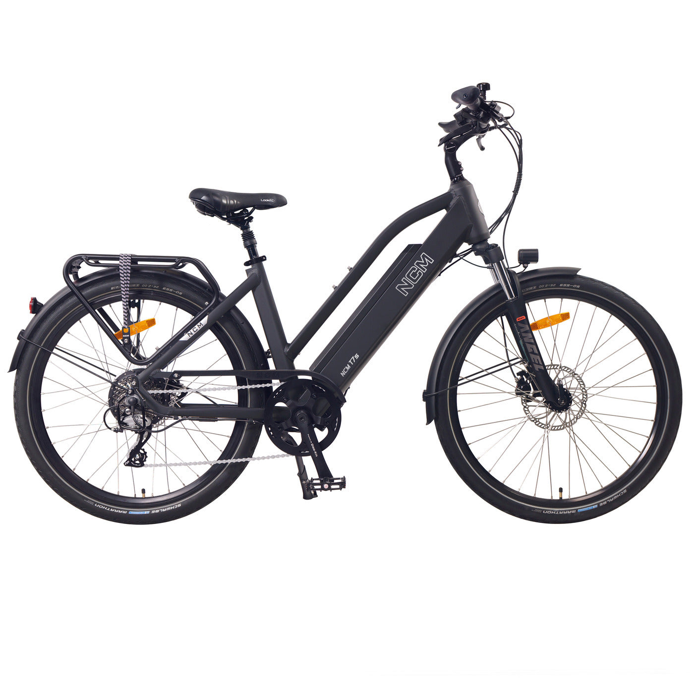 Bicicleta eléctrica de trekking NCM T7S con cuadro de mandos, 250 W, batería de 48 V, 19 Ah, 912 Wh, 26" 