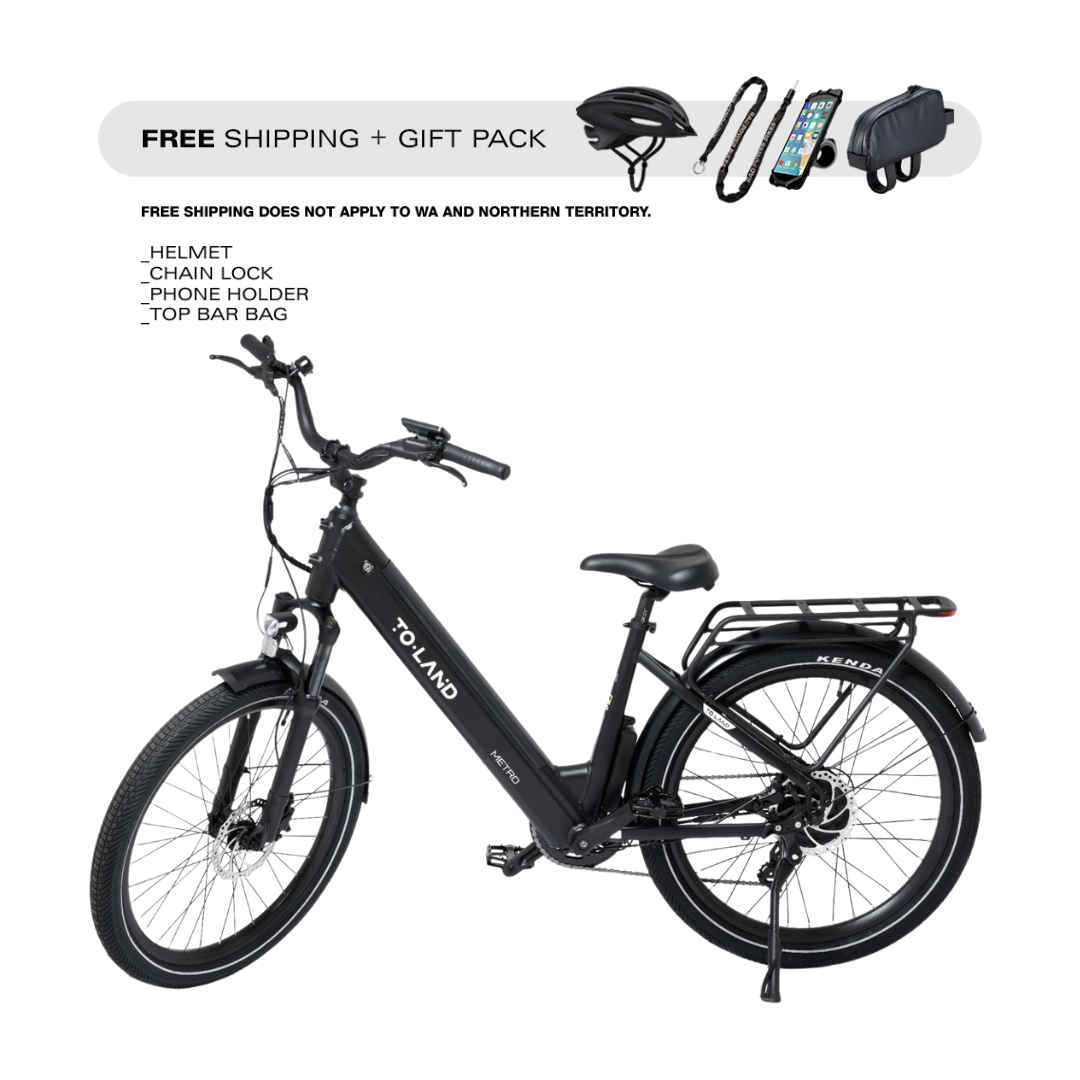 Bicicleta eléctrica TOLAND METRO, 500 W, batería de 48 V, 13 AH y 624 WH (pedido anticipado a mediados de agosto) 