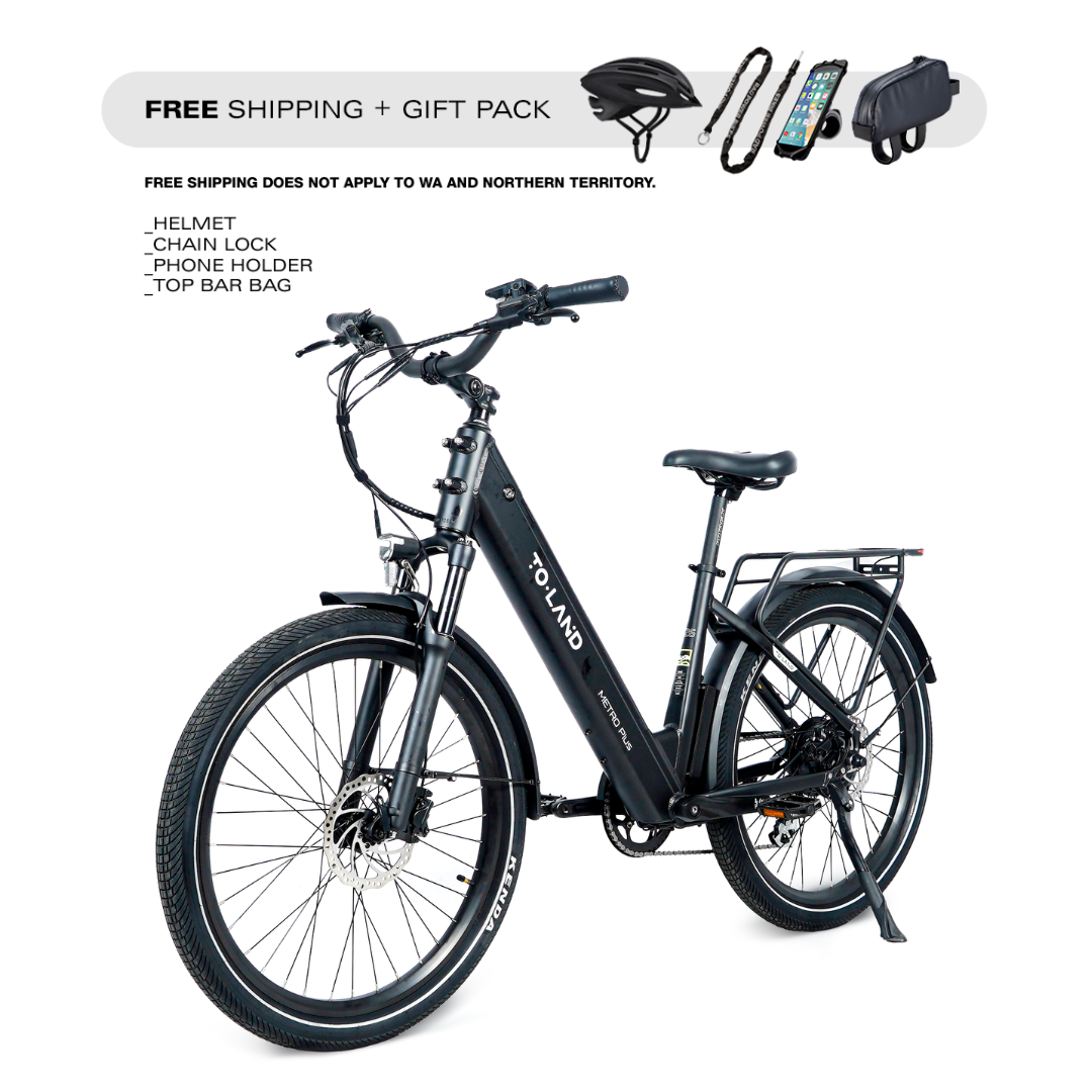 Bicicleta eléctrica TOLAND METRO PLUS, 500 W, batería de 48 V, 17,5 AH, 840 WH (pedido anticipado a mediados de agosto) 