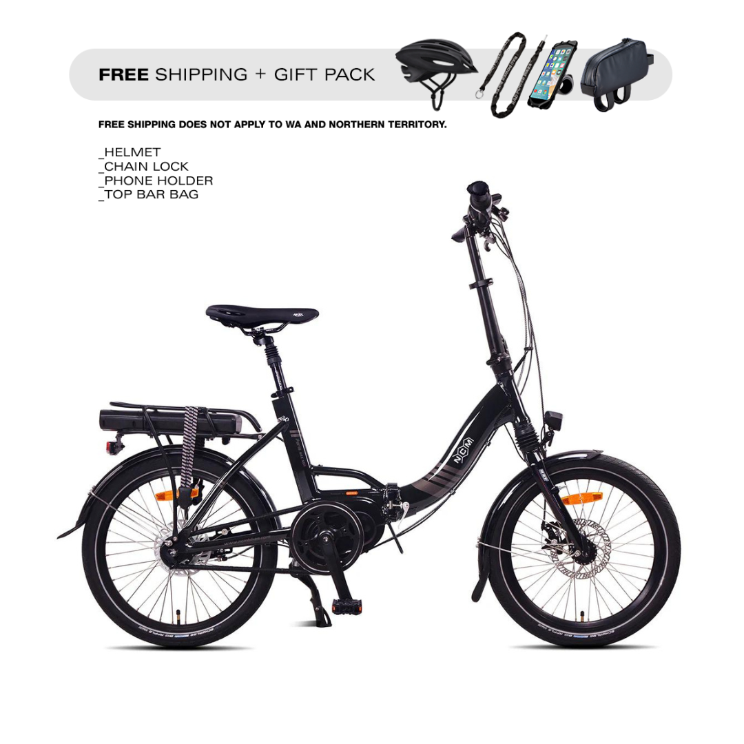 Bicicleta eléctrica plegable NCM Paris Max N8R, batería de 36 V, 14 Ah, 540 Wh [Negro 20]