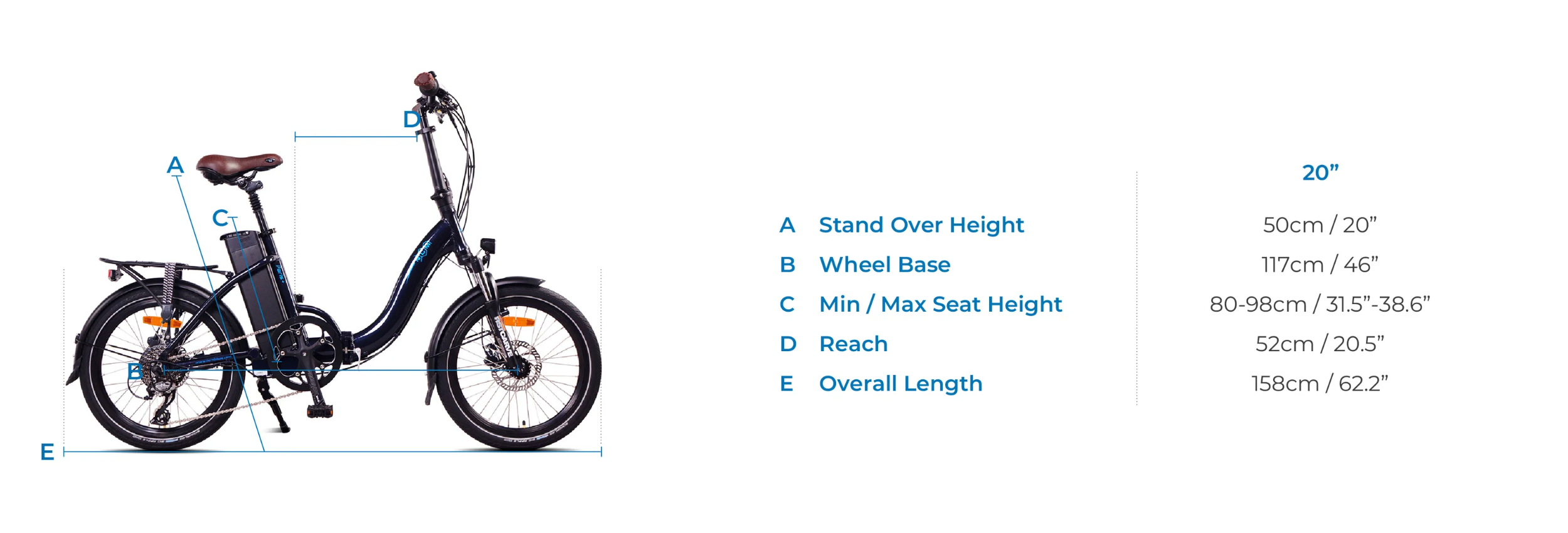 NCM Paris+ Folding E-Bike, 250W, 36V 19Ah 684Wh Battery