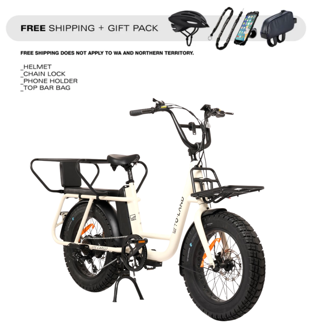 ToLand Cargo UTE E-bike, 750W, 48V 15AH 750WH Battery (Ex-demo - under 50km)