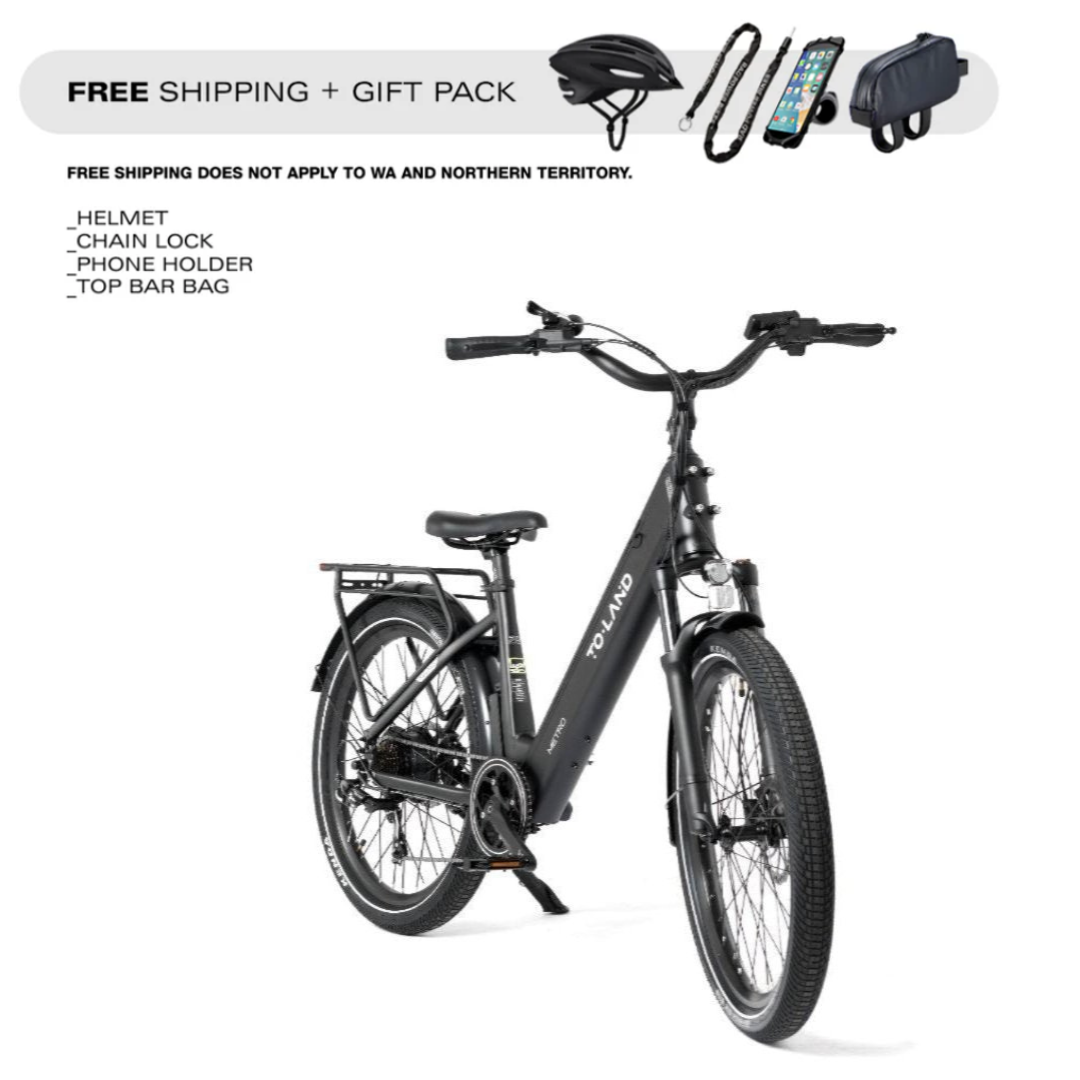 Bicicleta eléctrica TOLAND METRO PLUS, 500 W, batería de 48 V, 17,5 AH, 840 WH (pedido anticipado a mediados de agosto) 